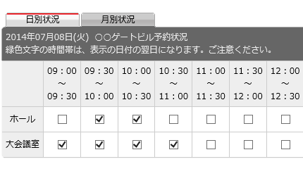 部屋と時間の予約イメージ